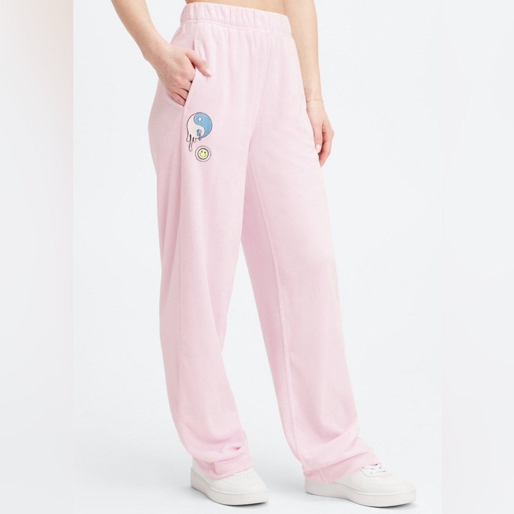 Fabletics X Vanessa Hudgens Terry Cloth Wide Leg Tracksuit Pants